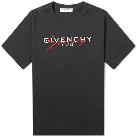 givenchy t shirt red signature|givenchy t shirt with holes.